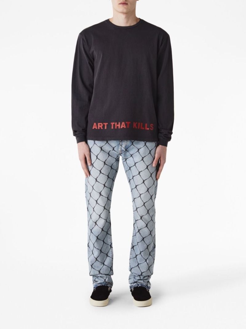 Blue Cage Straight-leg Jeans