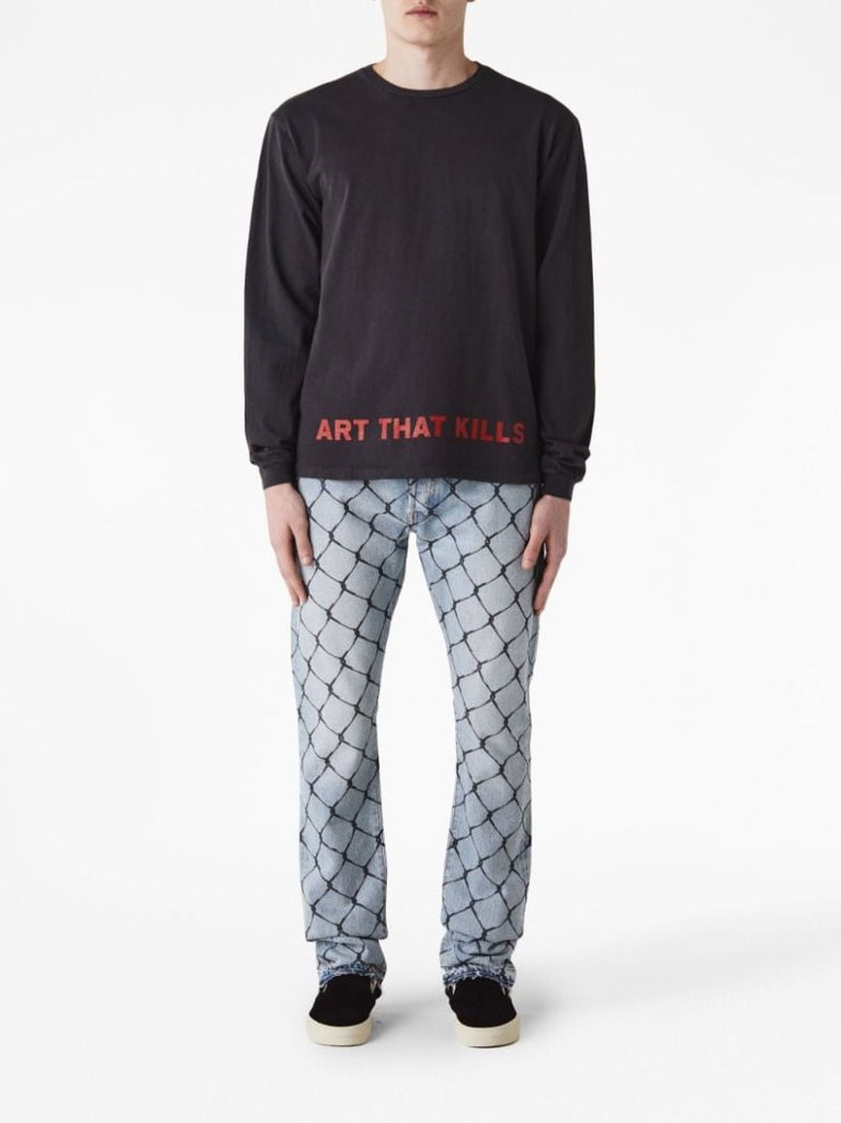 Blue Cage Straight-leg Jeans