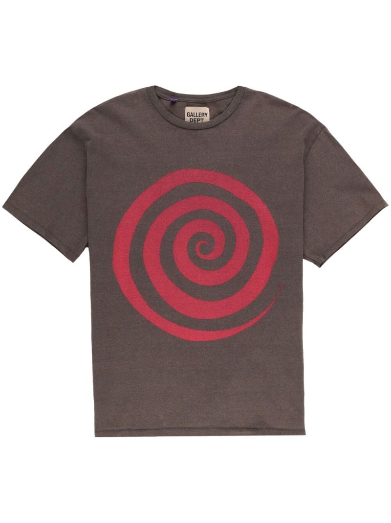 Brown Lost Graphic Print T-shirt