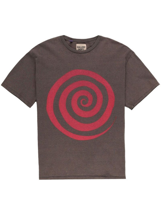 Brown Lost Graphic Print T-shirt