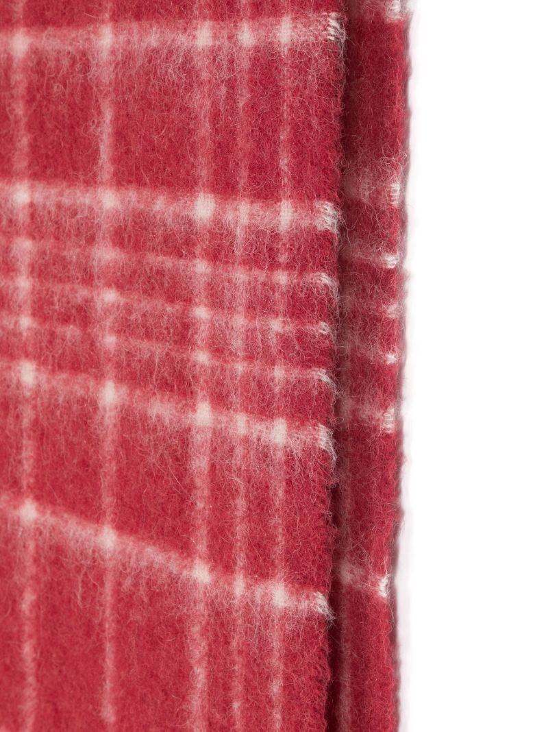 Red Carro Check-jacquard Scarf