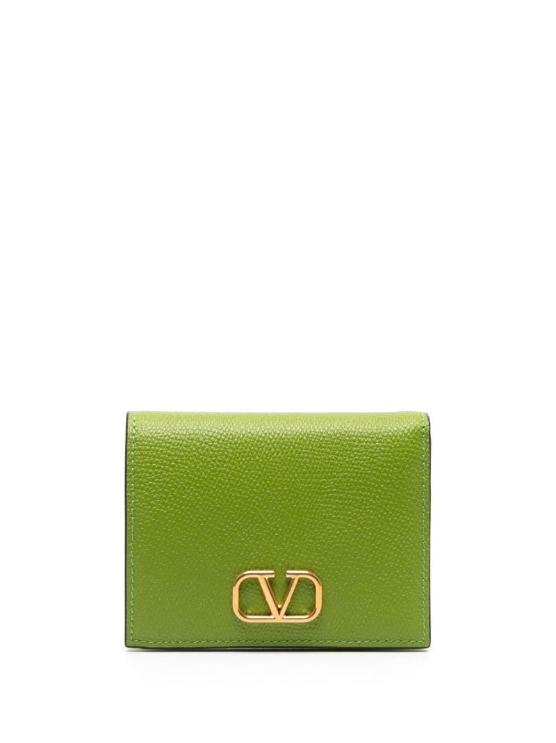 Green Vlogo Signature Leather Bifold Wallet