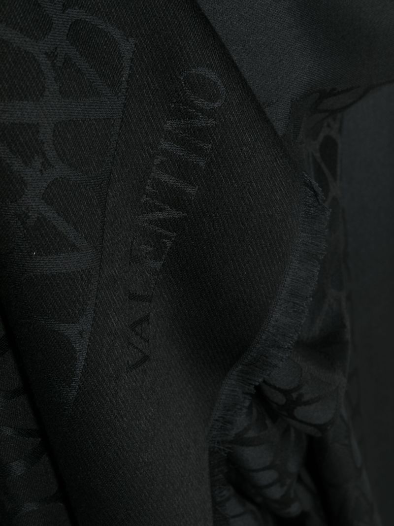 Black Signature Vlogo-print Scarf