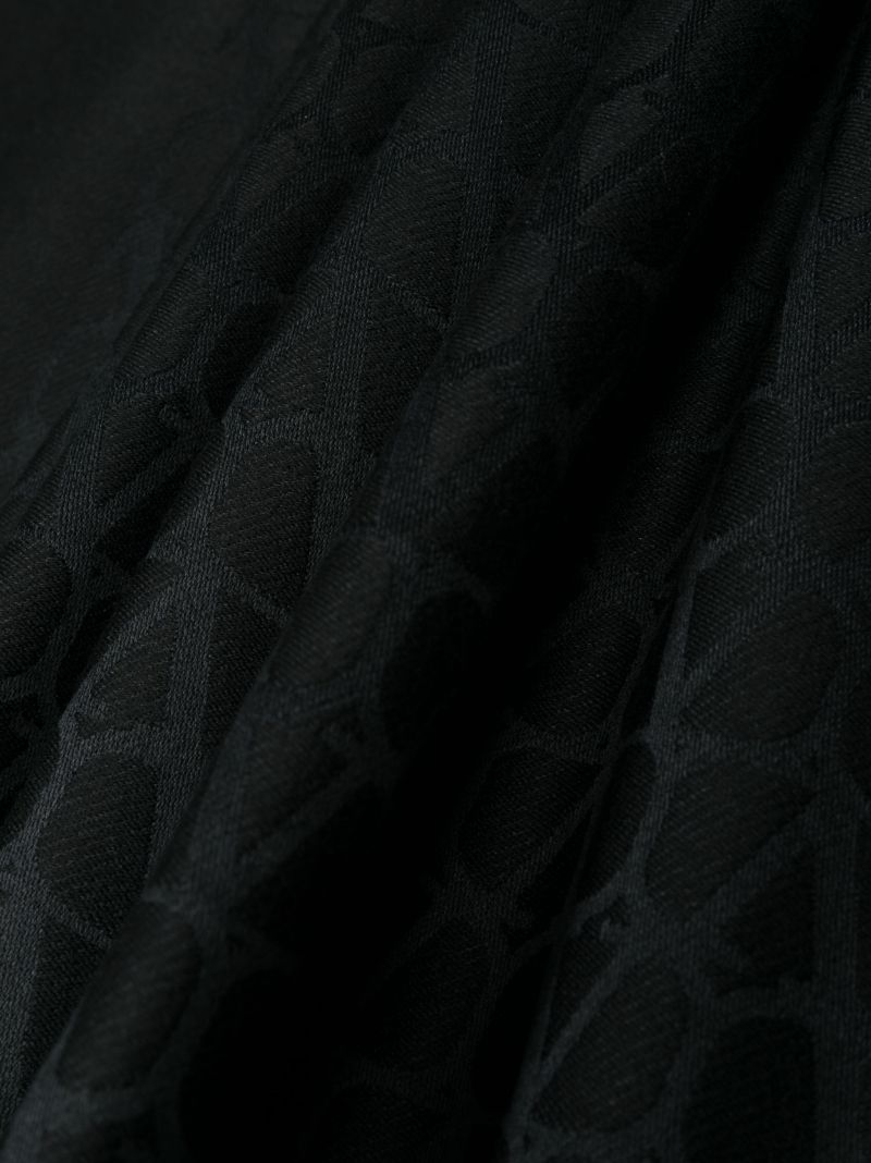 Black Signature Vlogo-print Scarf
