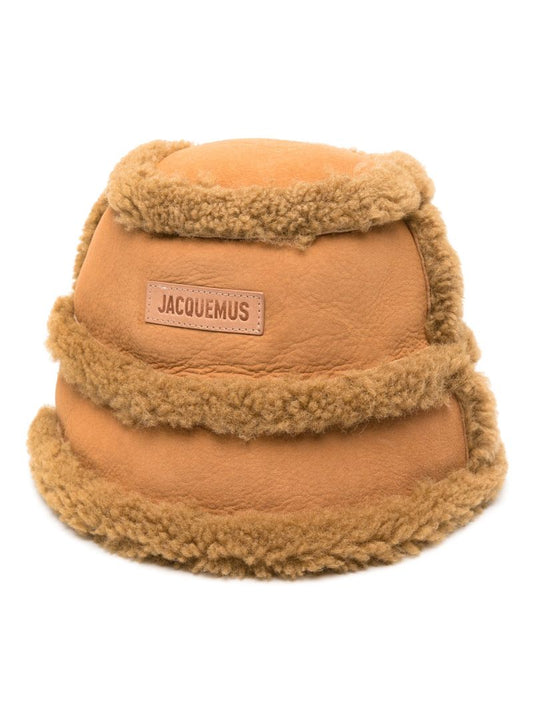 Brown Shearling Bucket Hat