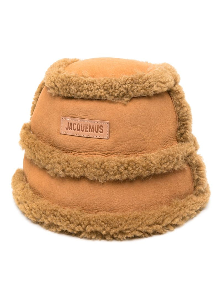Brown Shearling Bucket Hat
