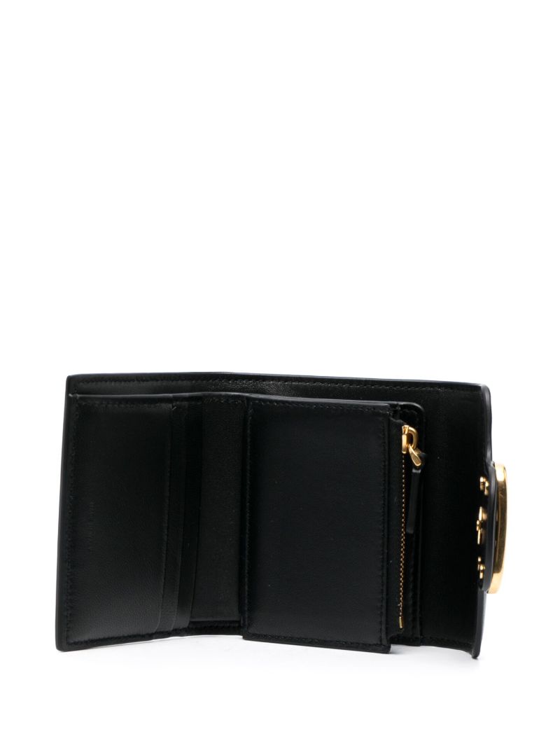 Black Vlogo Signature Leather Wallet