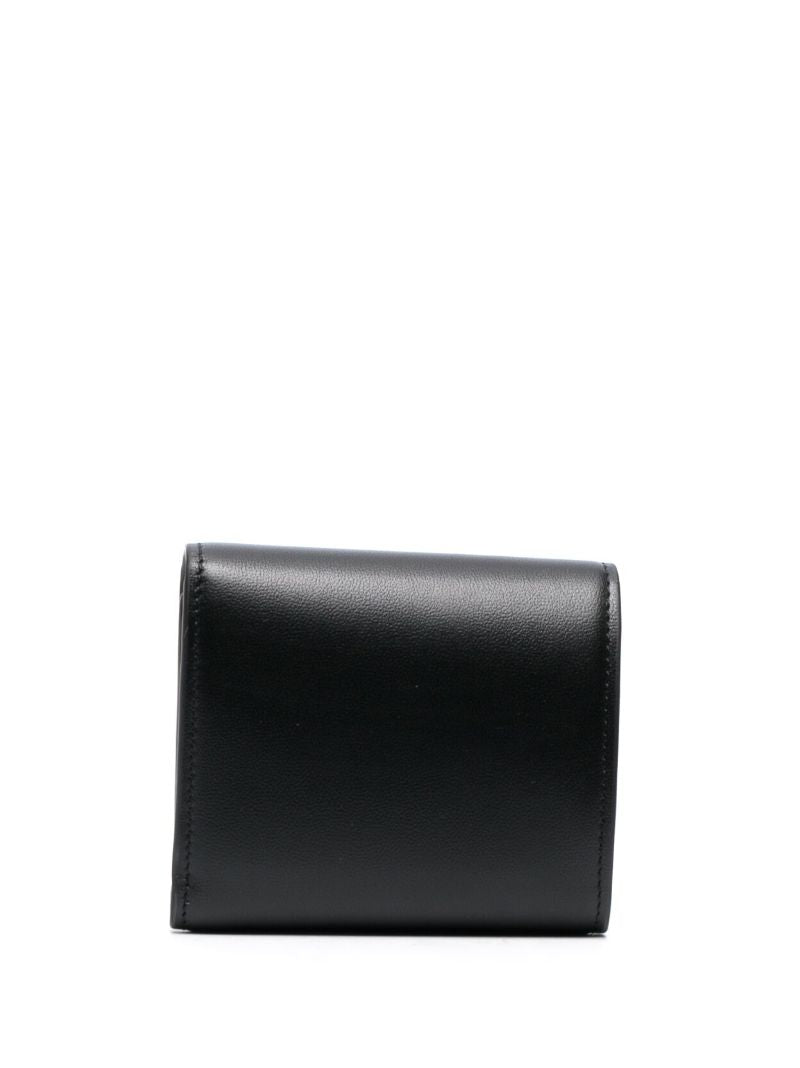 Black Vlogo Signature Leather Wallet