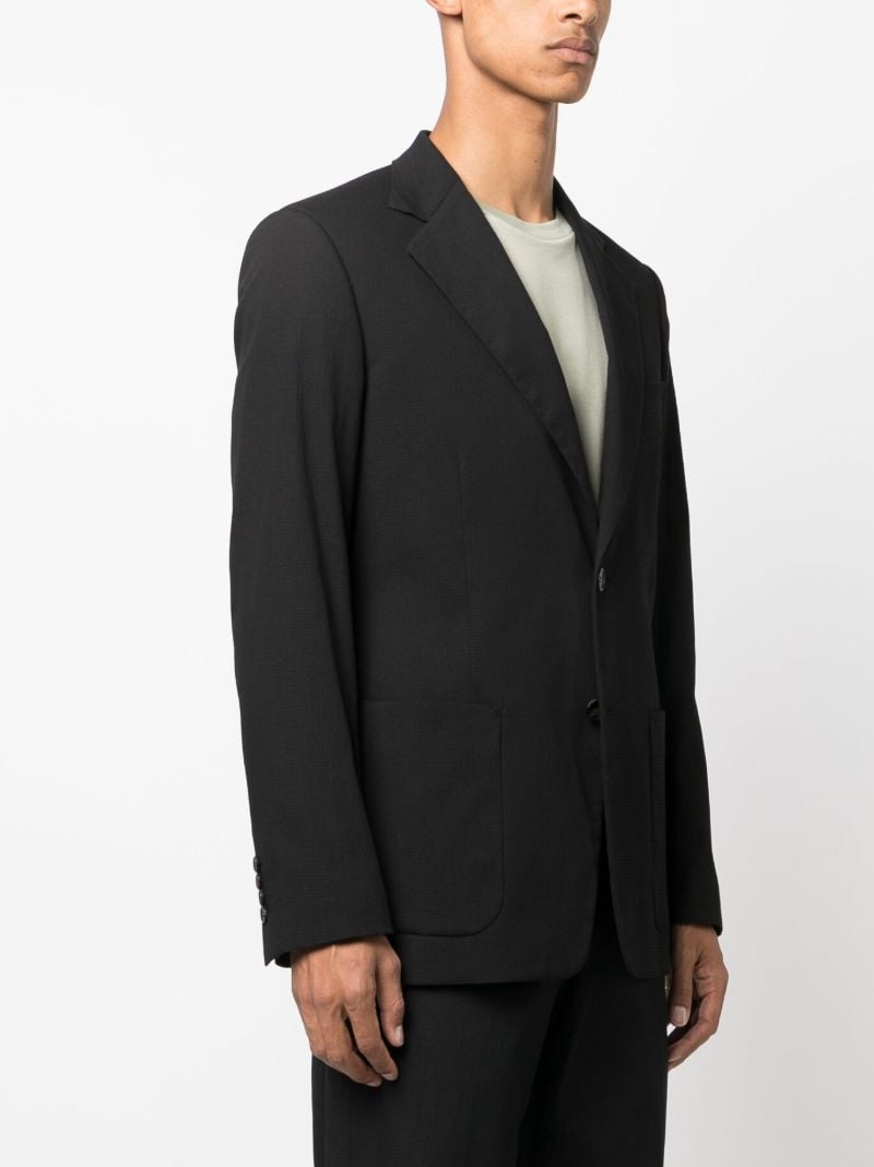 Black Single-breasted Cotton Blazer