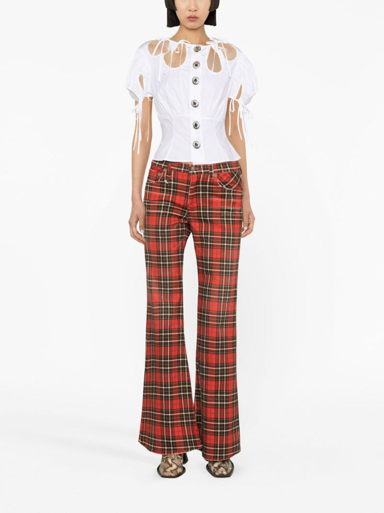 White Slush Cut-out Shirt