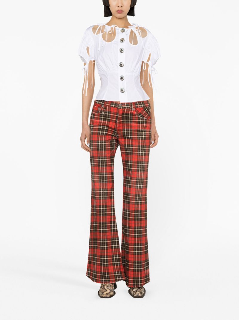 White Slush Cut-out Shirt