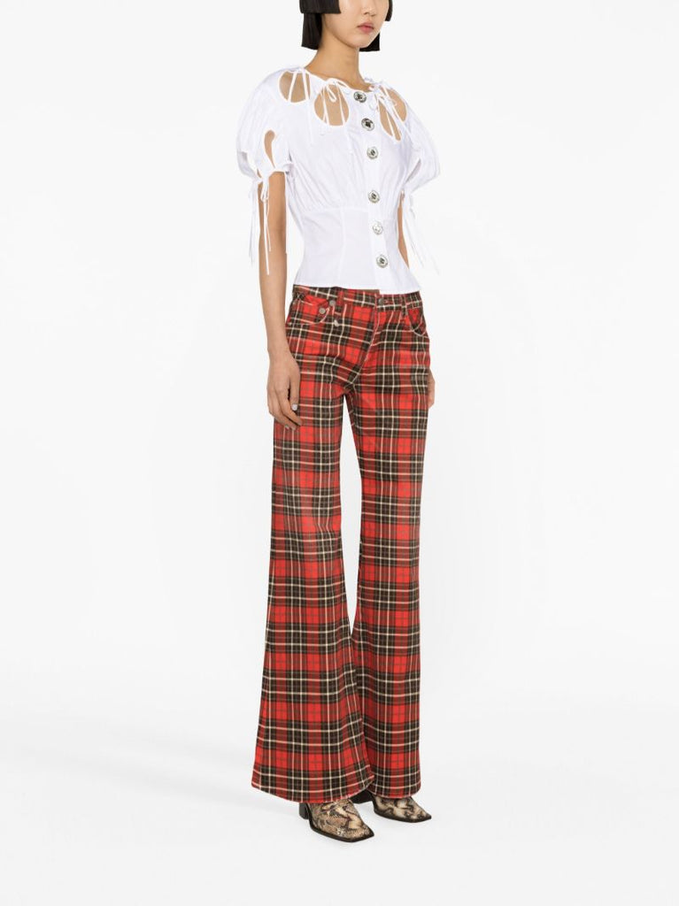 White Slush Cut-out Shirt