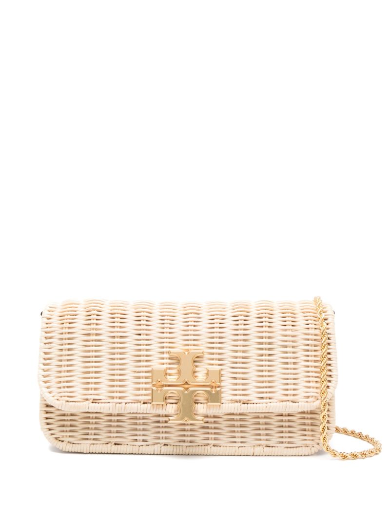 Beige Logo Plaque Clutch Bag