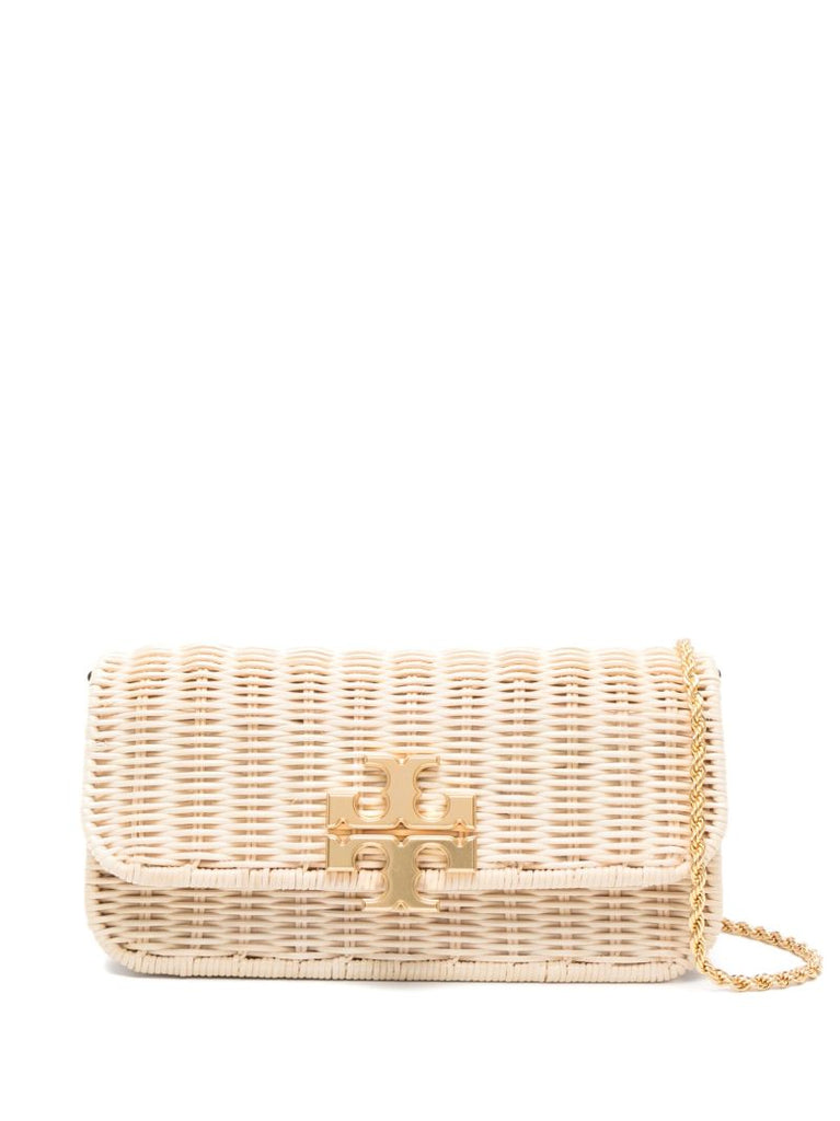 Beige Logo Plaque Clutch Bag