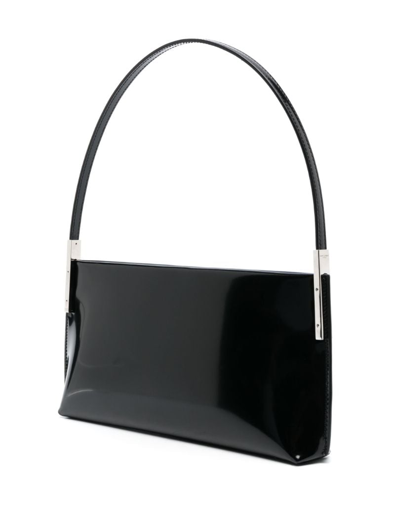 Black Suzanne Small Patent Leather Shoulder Bag