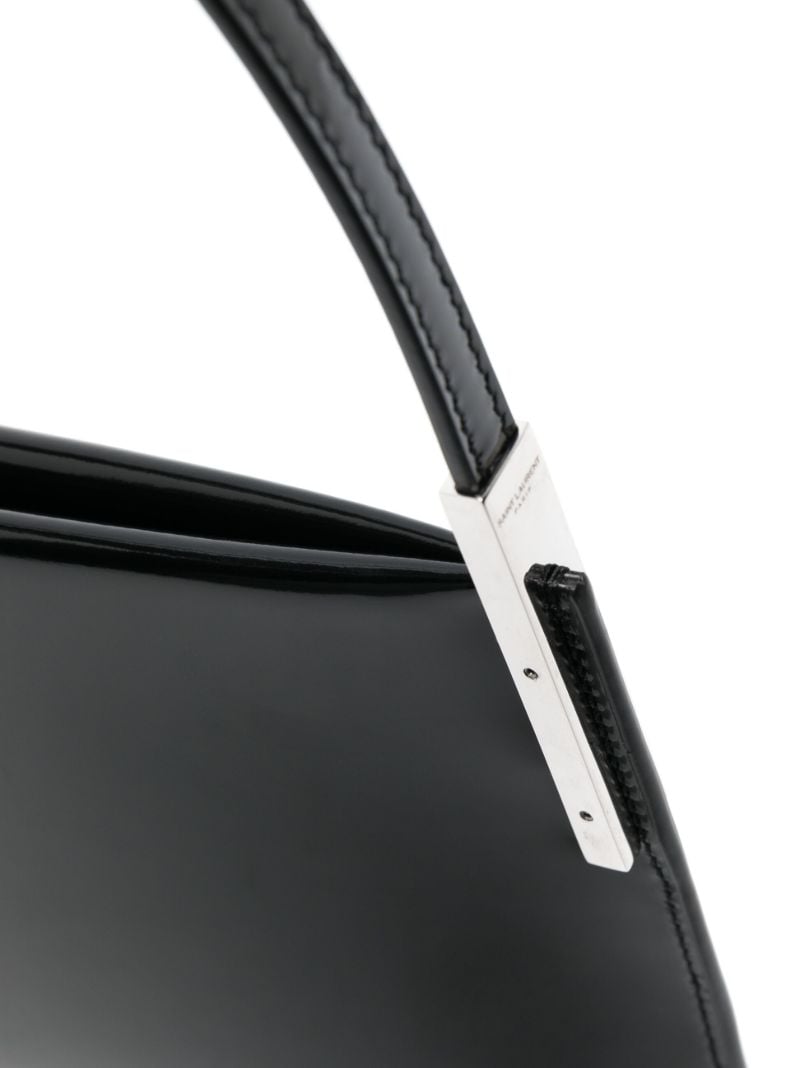 Black Suzanne Small Patent Leather Shoulder Bag