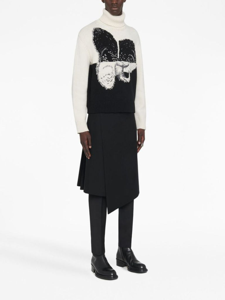 Neutral Spliced Orchid Cashmere Sweater