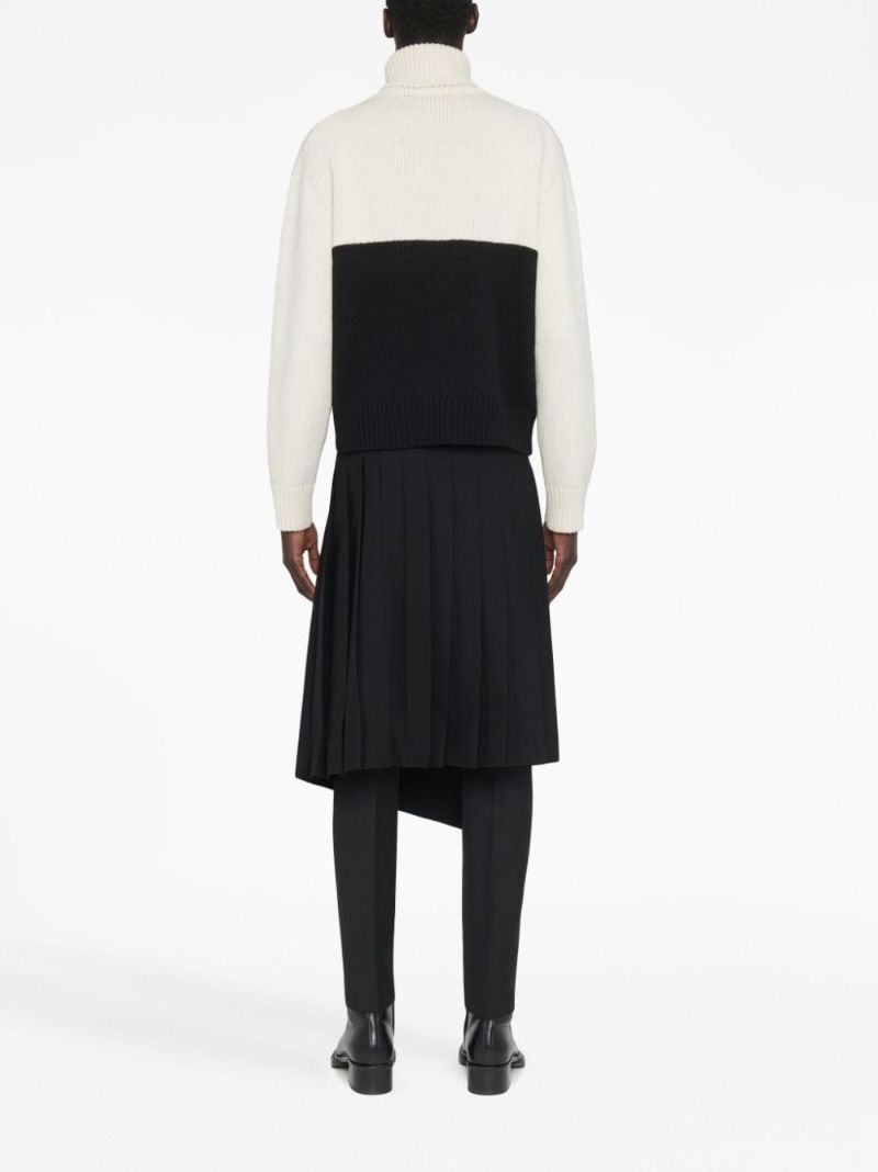 Neutral Spliced Orchid Cashmere Sweater