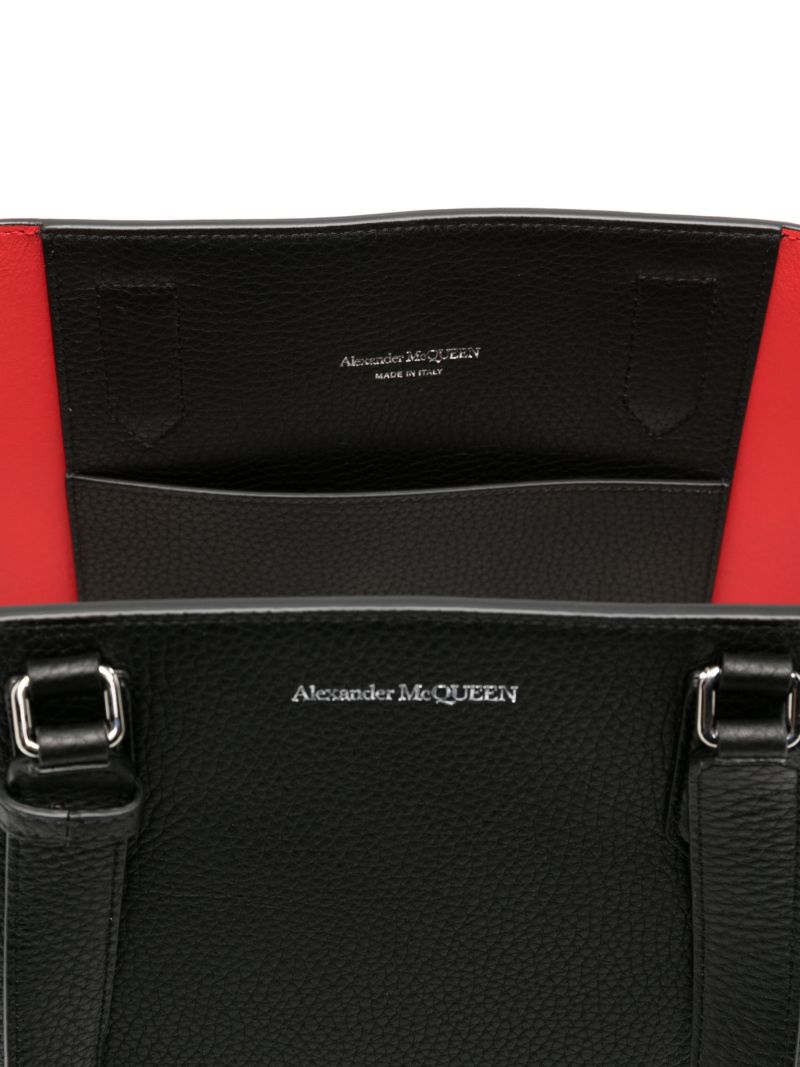 Black the Edge Leather Tote Bag
