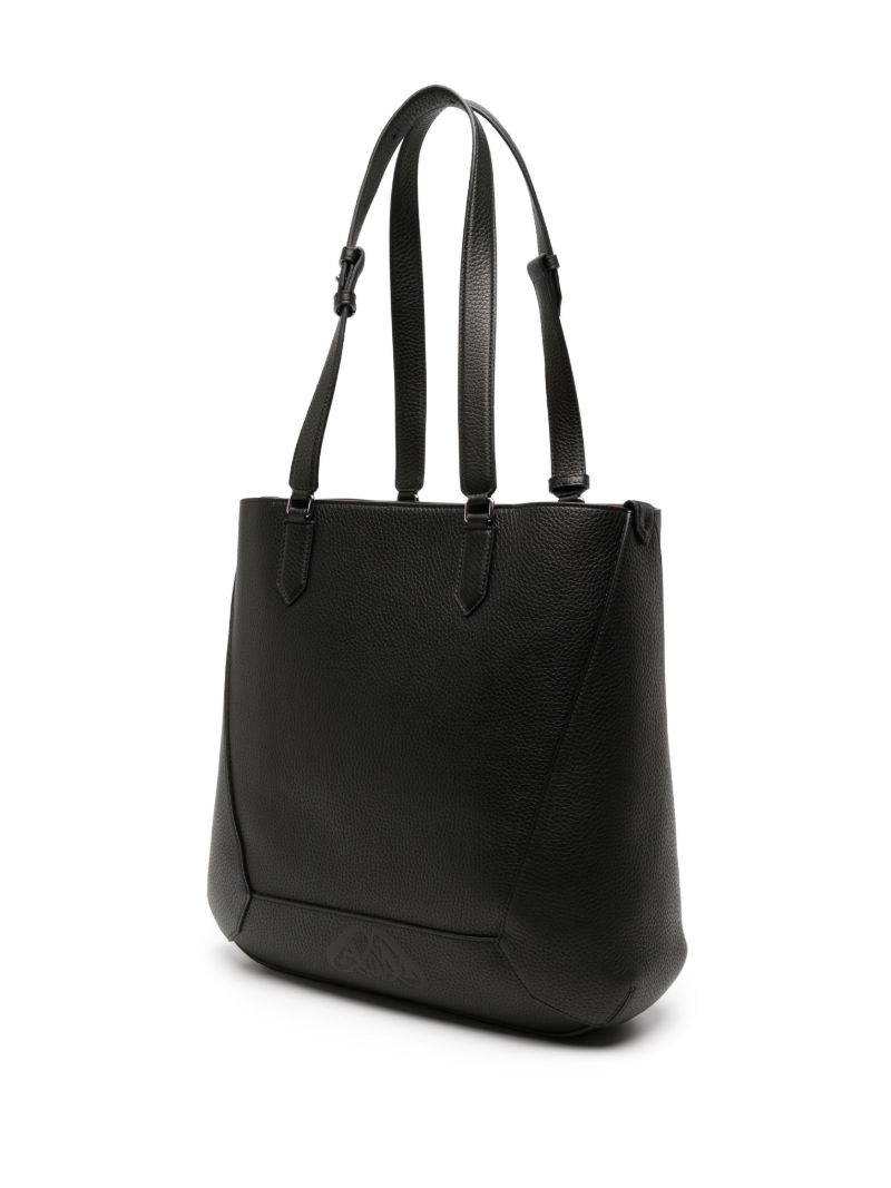 Black the Edge Leather Tote Bag