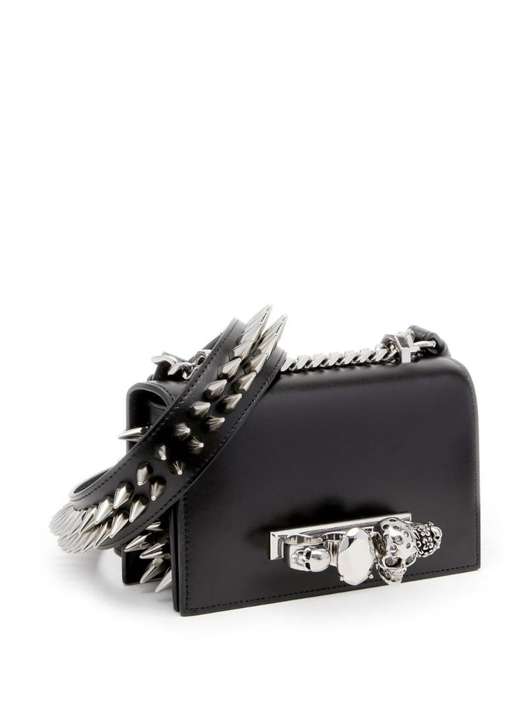 Black the Biker Mini Jewelled Crossbody Bag