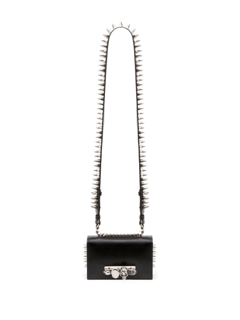 Black the Biker Mini Jewelled Crossbody Bag