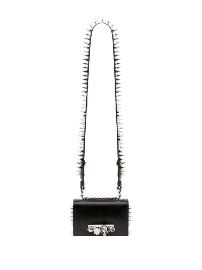 Black the Biker Mini Jewelled Crossbody Bag