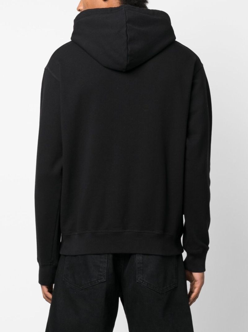 Black Graphic Print Hoodie