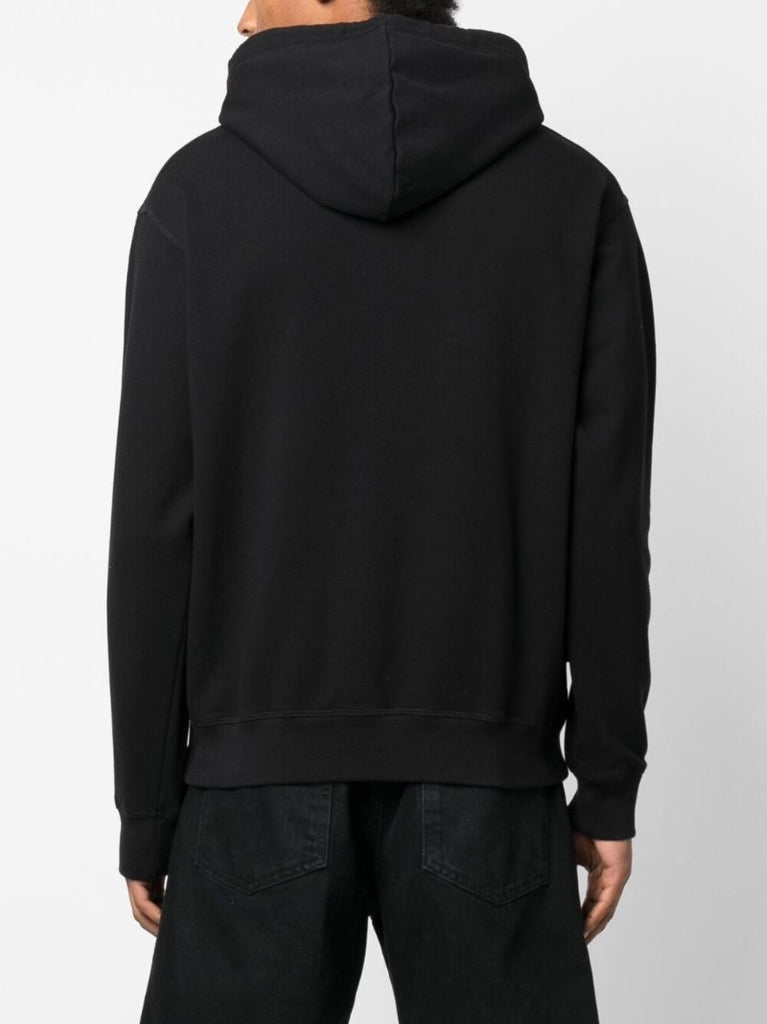 Black Graphic Print Hoodie