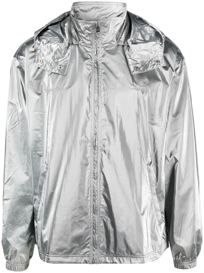 Silver Metallic Finish Windbreaker