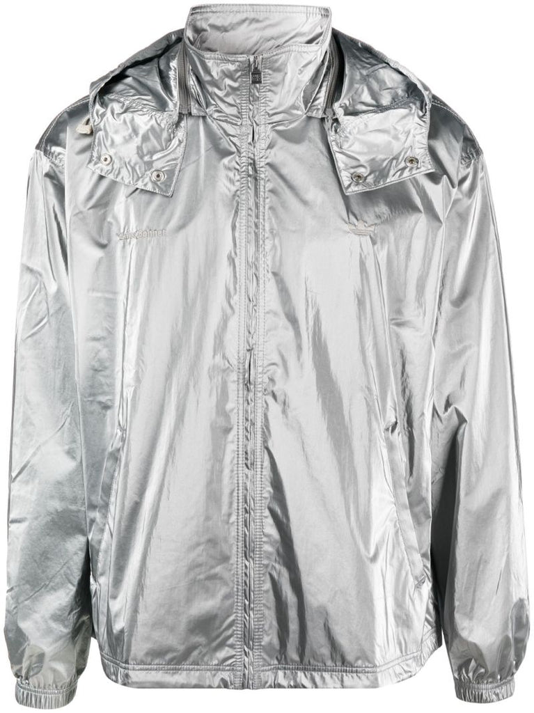 Silver Metallic Finish Windbreaker
