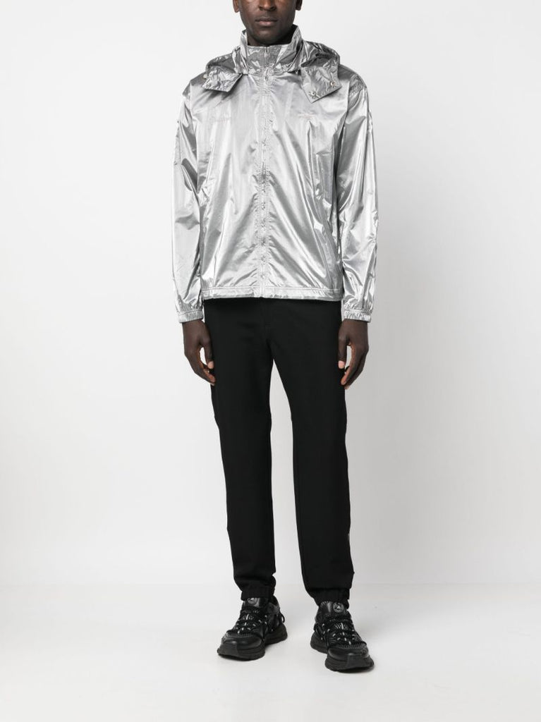 Silver Metallic Finish Windbreaker