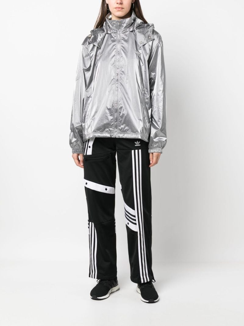 Silver Metallic Finish Windbreaker