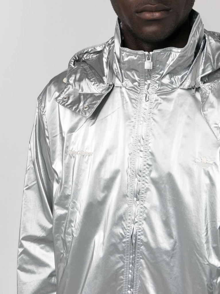 Silver Metallic Finish Windbreaker