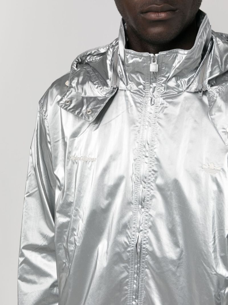 Silver Metallic Finish Windbreaker
