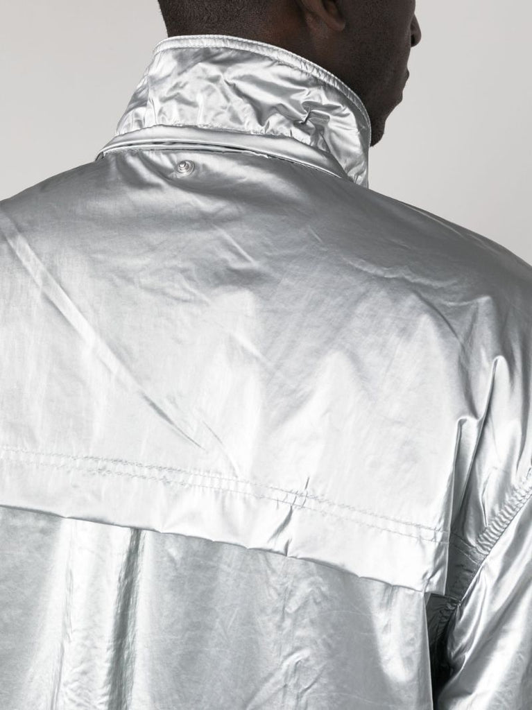 Silver Metallic Finish Windbreaker