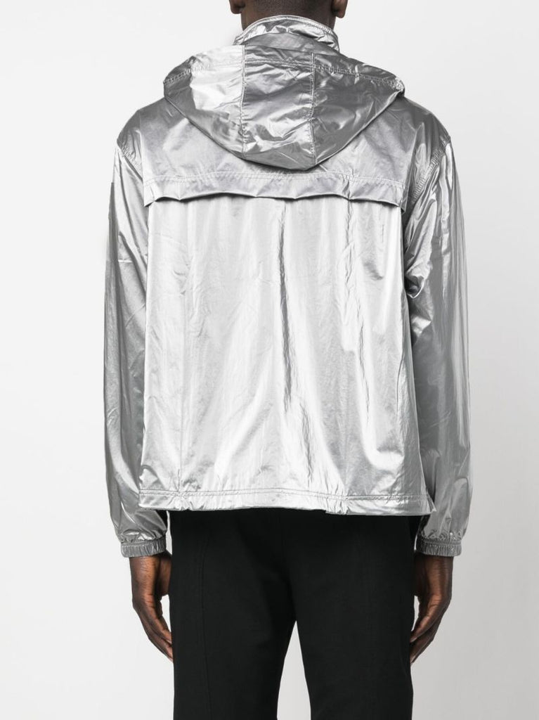 Silver Metallic Finish Windbreaker