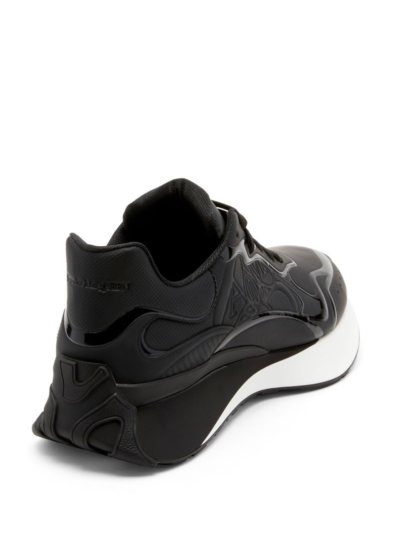 Black Sprint Runner Leather Sneakers