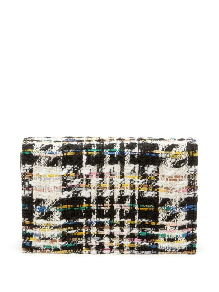 Multicolour Skull Small Tweed Shoulder Bag
