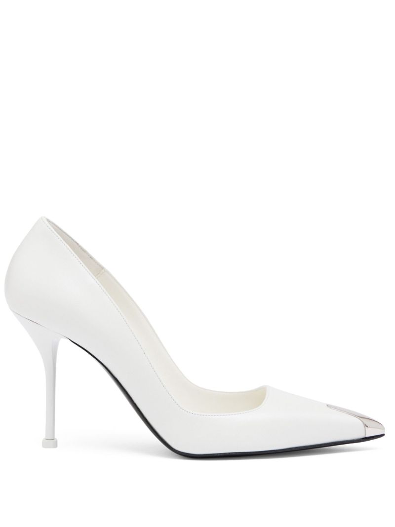 White Punk 90 Leather Pumps