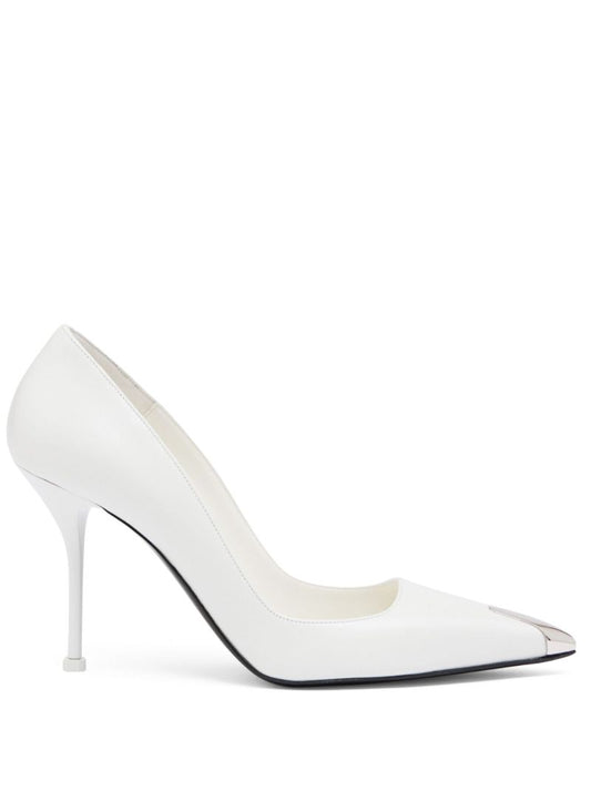 White Punk 90 Leather Pumps