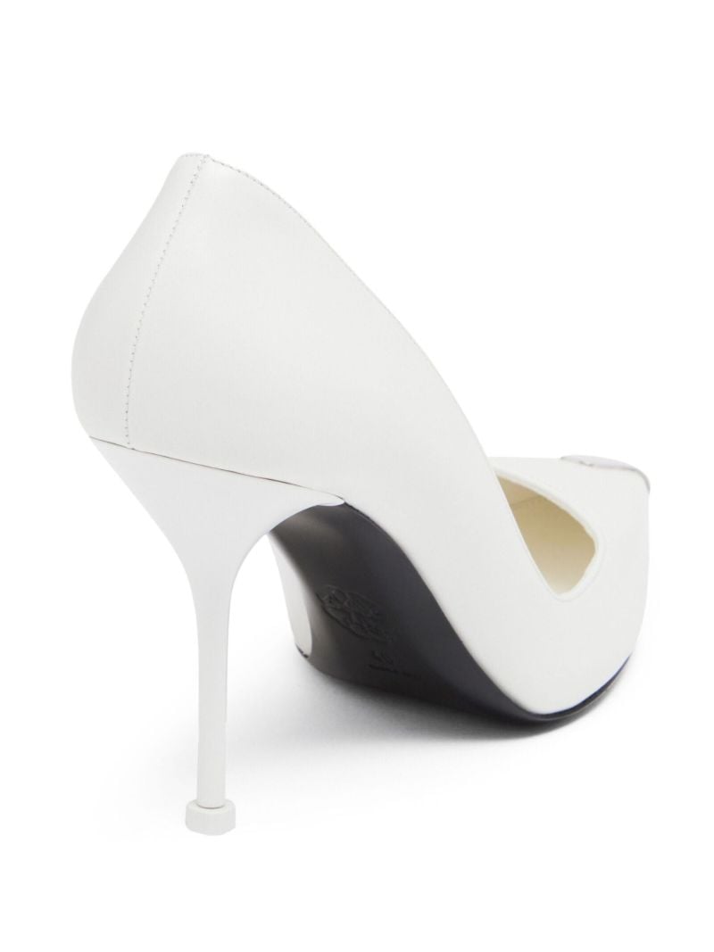White Punk 90 Leather Pumps