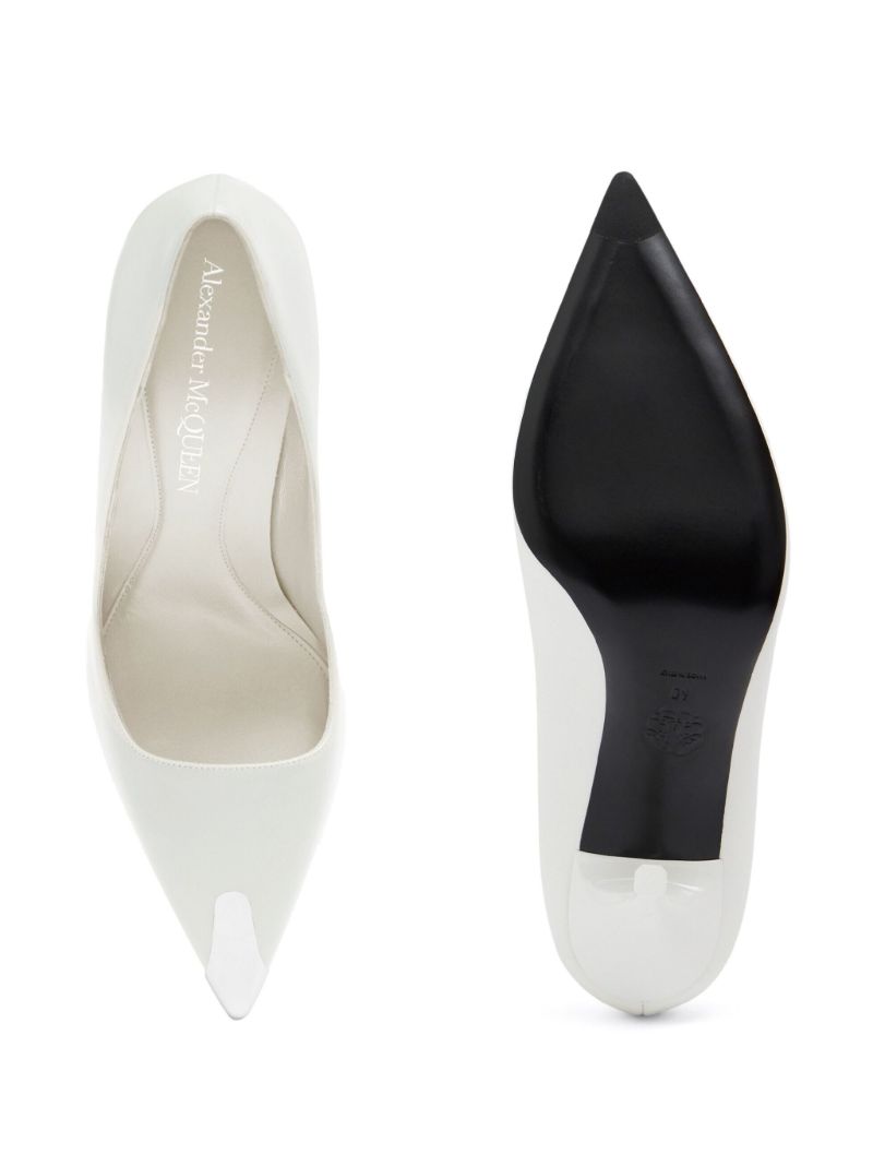 White Punk 90 Leather Pumps