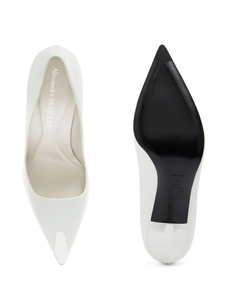 White Punk 90 Leather Pumps