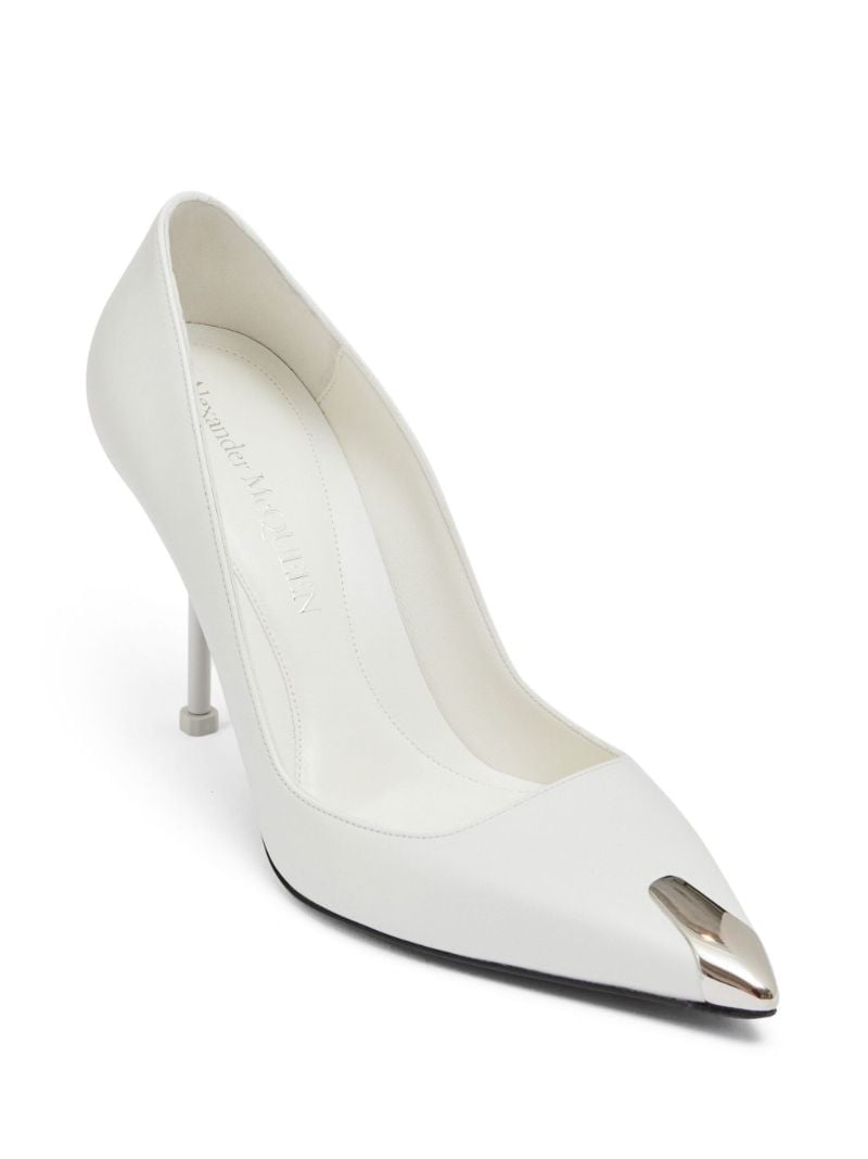 White Punk 90 Leather Pumps