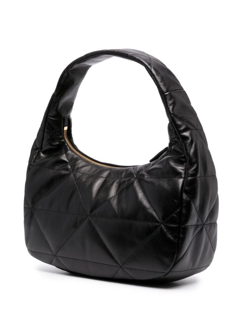 Black Quilted Leather Shoulder Bag