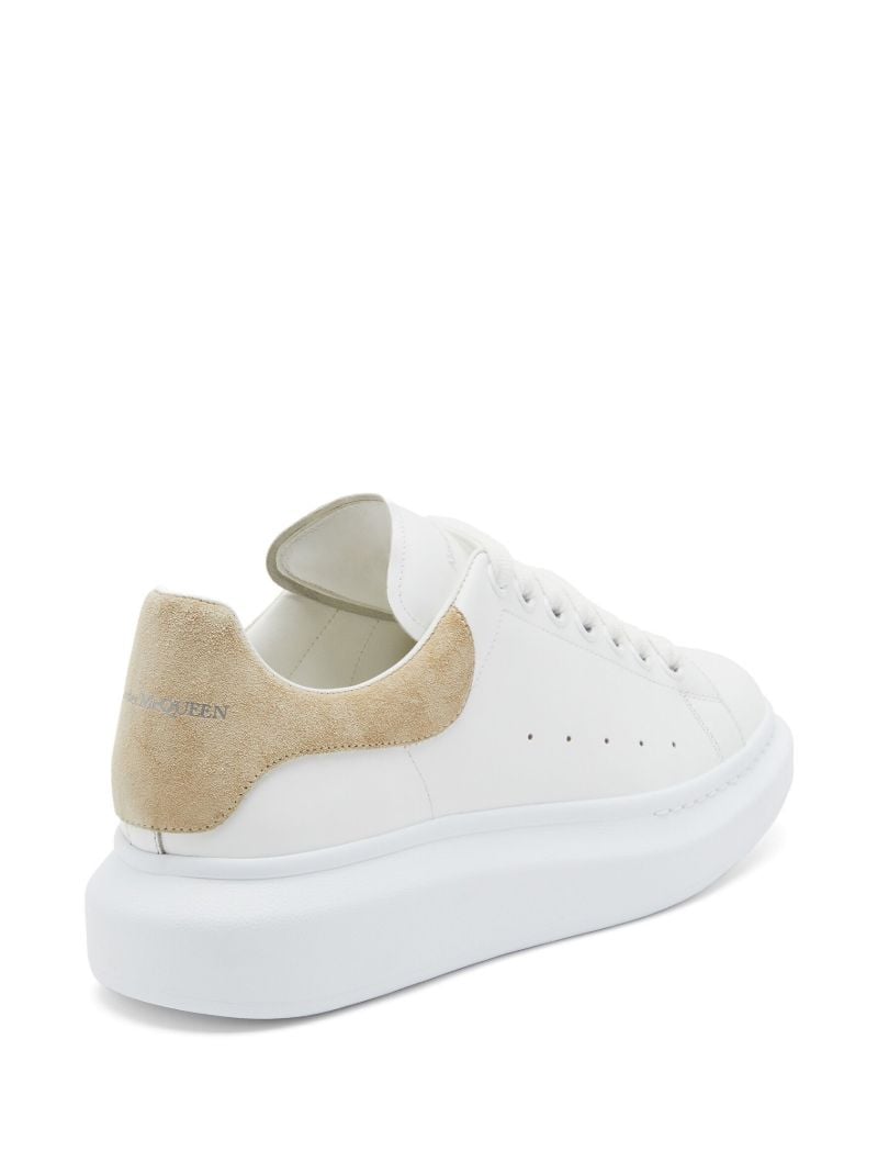 White Oversized Leather Sneakers