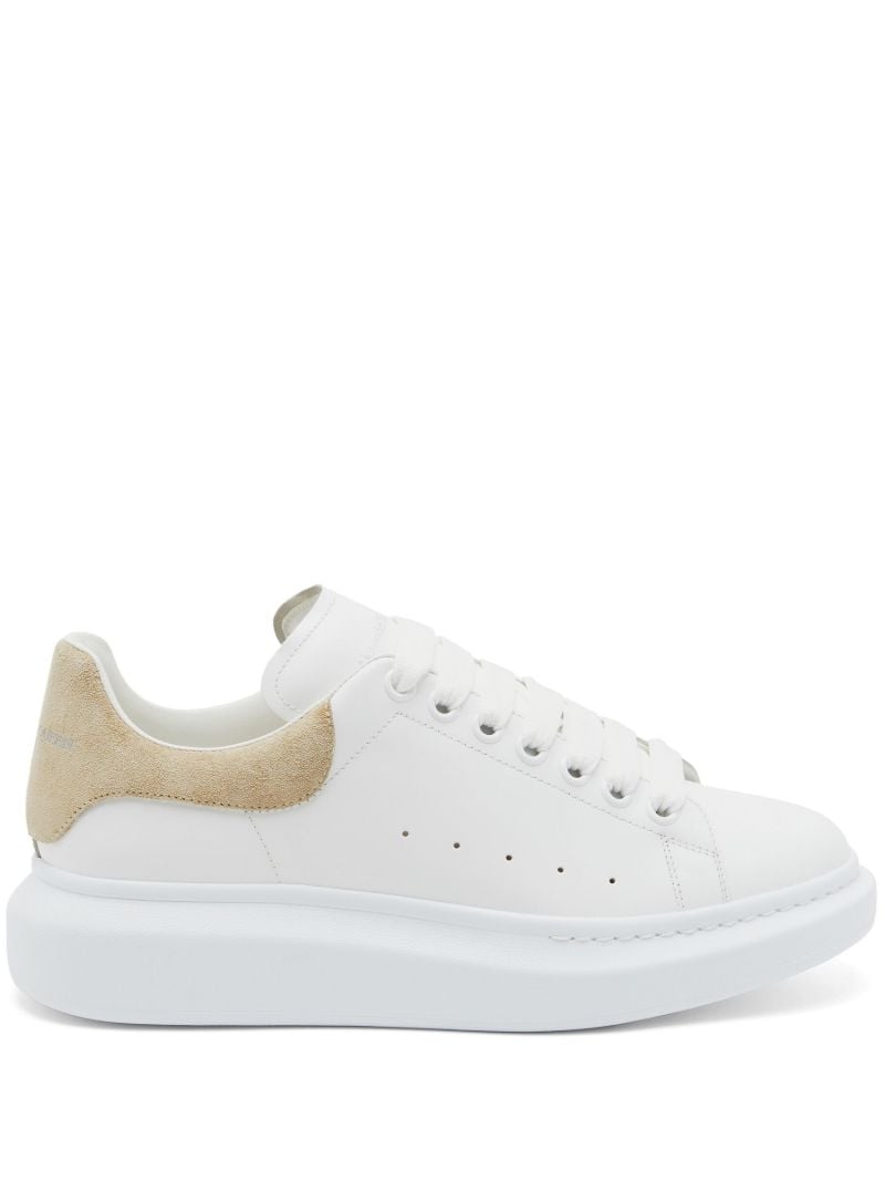 White Oversized Leather Sneakers
