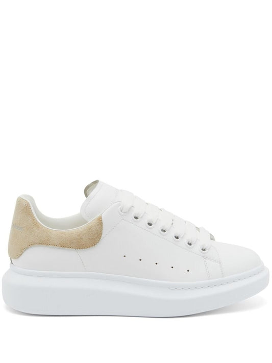 White Oversized Leather Sneakers