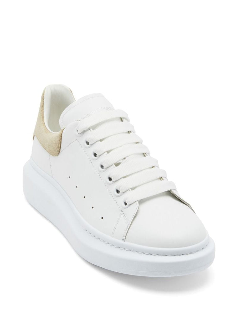 White Oversized Leather Sneakers